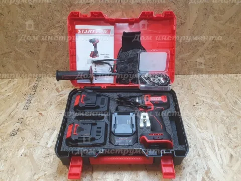 Шуруповерт з двома акумуляторами 4000 mAh Start Pro SCD2-20 комплект